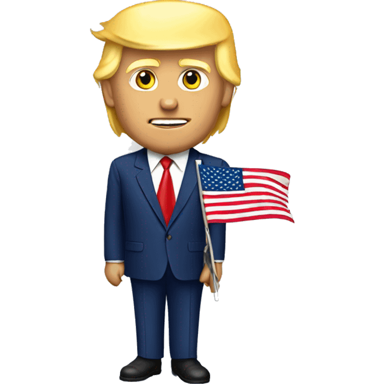 Trump with American flag emoji