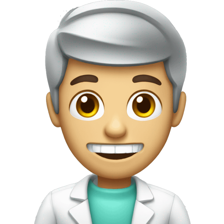 Dentista con moto antigua emoji