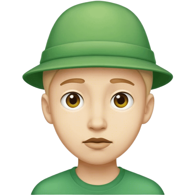 Awkward person with a green hat emoji