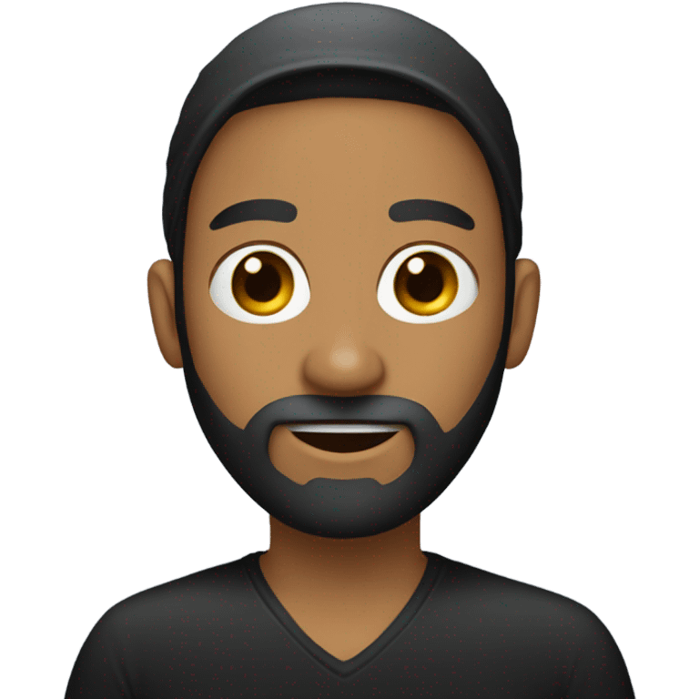 Guy with beard wearing a black bandanna  emoji