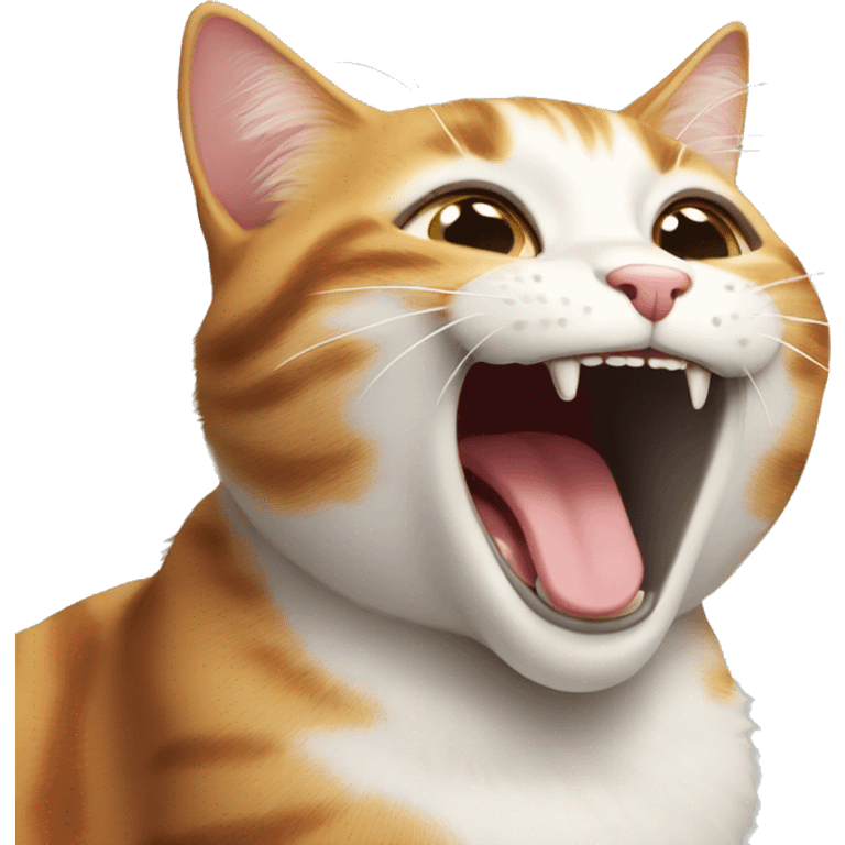 Cute cat laughing emoji