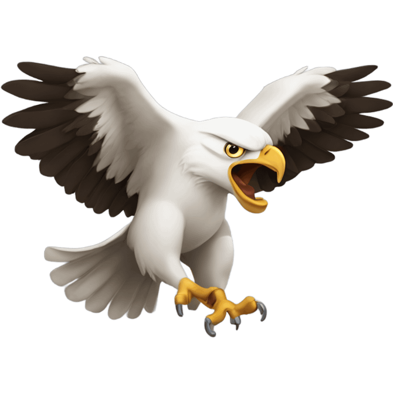 Eagle screaming emoji