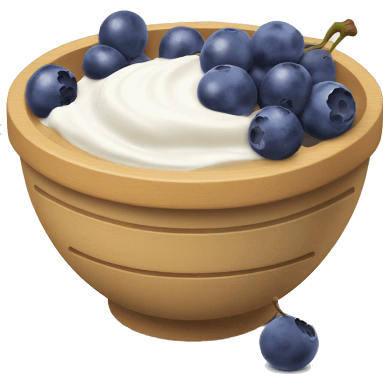 yoghurt bowl with grapes and blueberries emoji