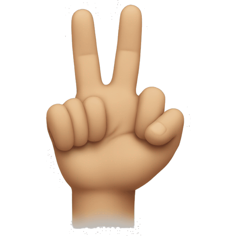 hand with 2 finger  up emoji