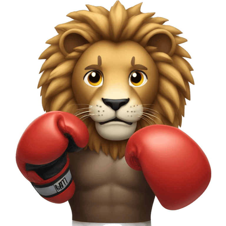 Lion boxing gloves emoji