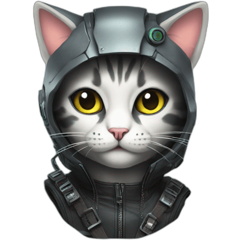 Cyberpunk cat emoji