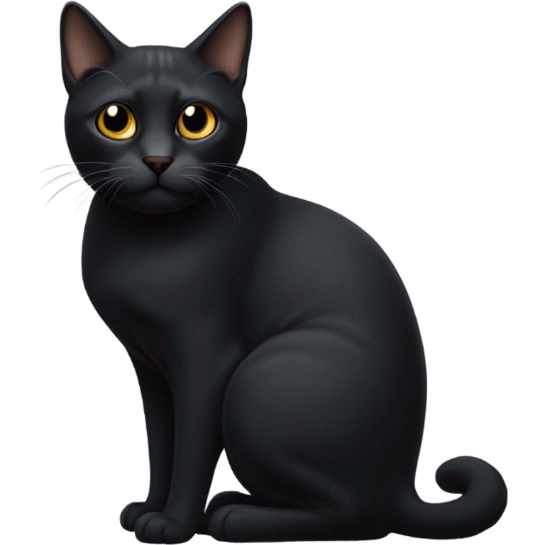 gato negro con manchas blancas emoji