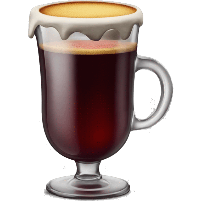 Hot red wine Glühwein cup without face emoji