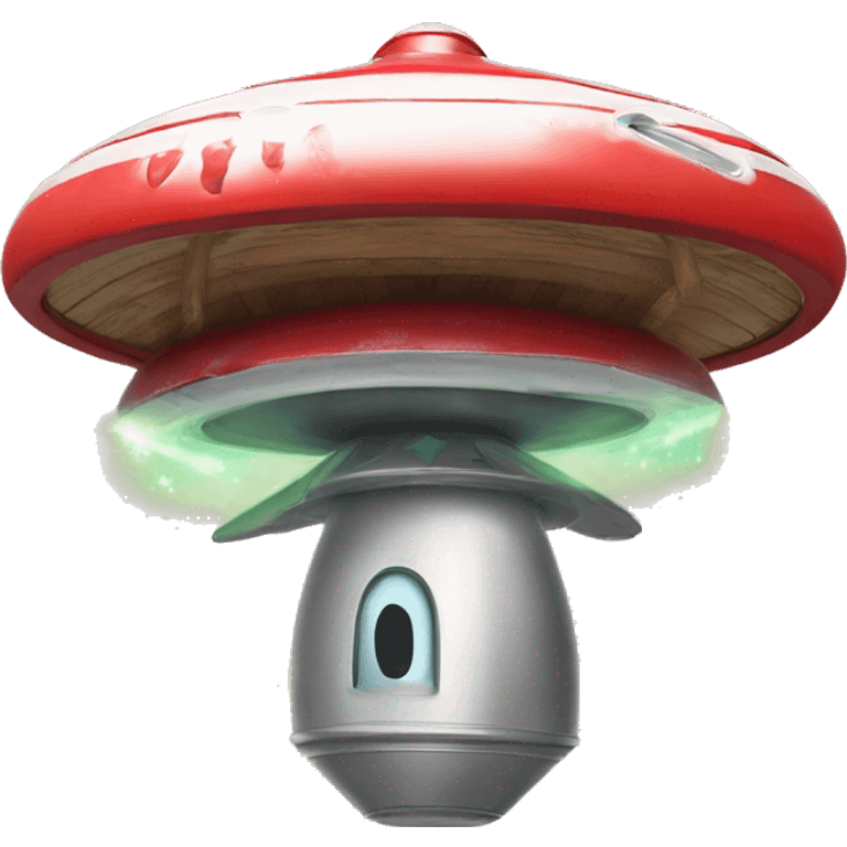 Vanilla Coke can shaped UFO alien spaceship birdhouse  emoji