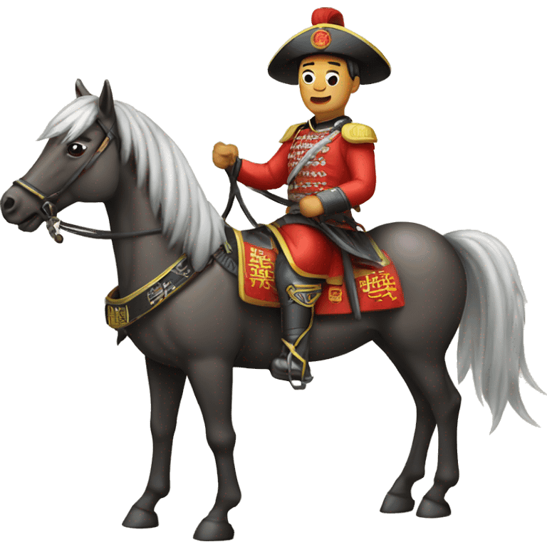 Chinese general on horse emoji