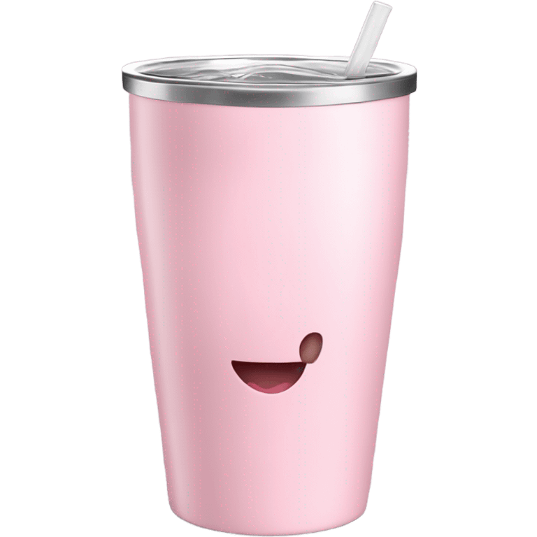 realistic light pink tumbler water cup emoji