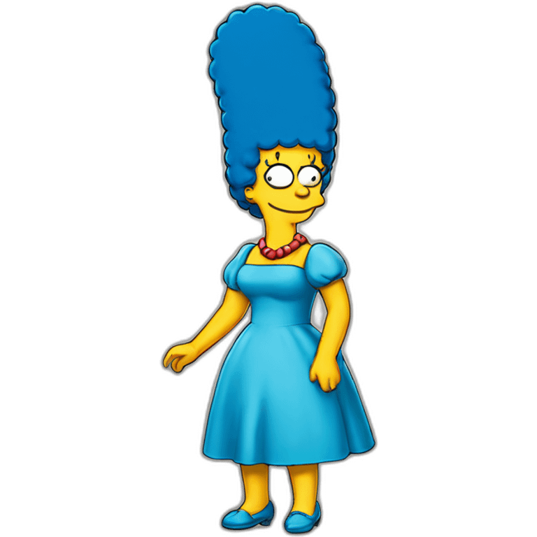 A Marge Simpson cosplayer emoji