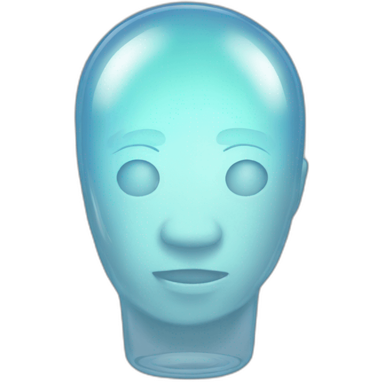 Electric bubble glass head emoji