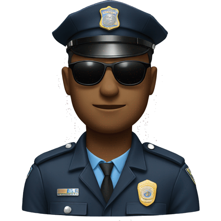 Police officer wearing sunglasses  emoji