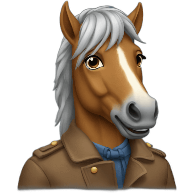 The horse in the coat emoji