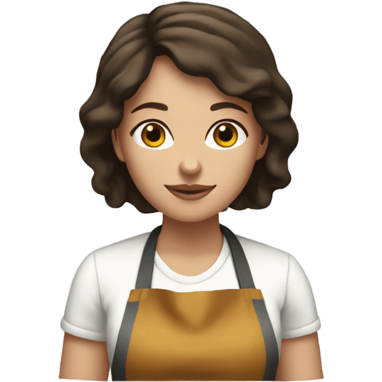 white-woman-with-dark-brown-hair-cooking emoji