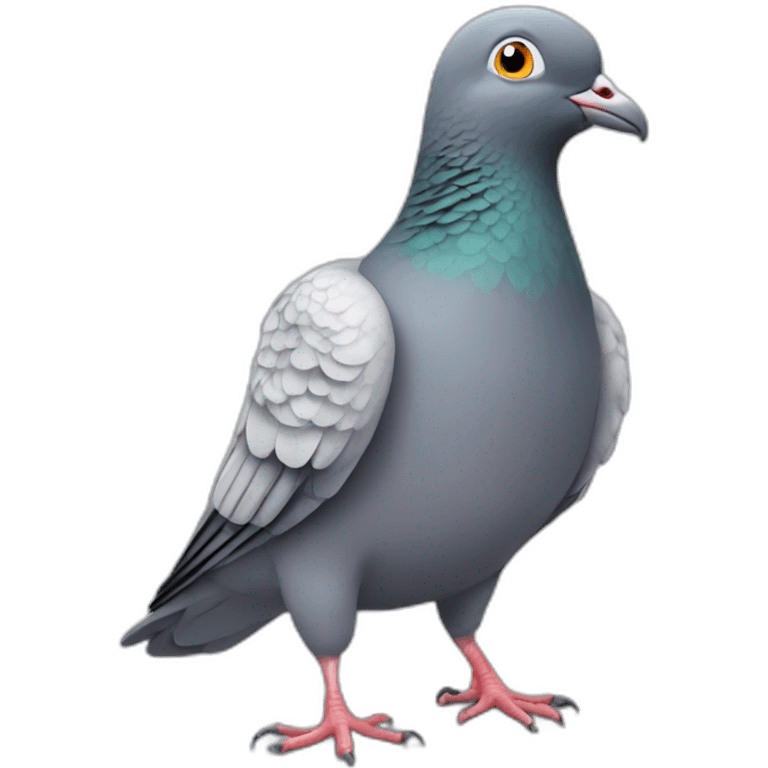 Pigeon avec yeux en coeur emoji