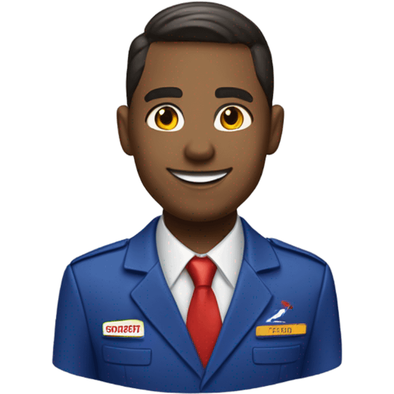 pale male flight attendant on Southwest Airlines  emoji