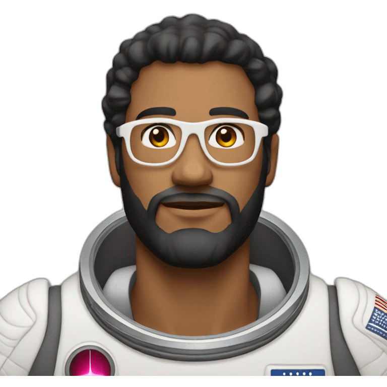 astronaut black-beard caucasian-man white-glasses emoji