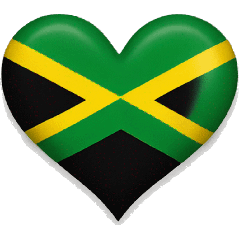 Jamaican flag in heart shape  emoji