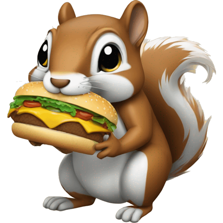 squirrel eating burger emoji