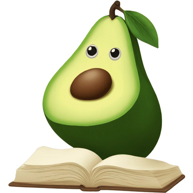 Avocado reading emoji