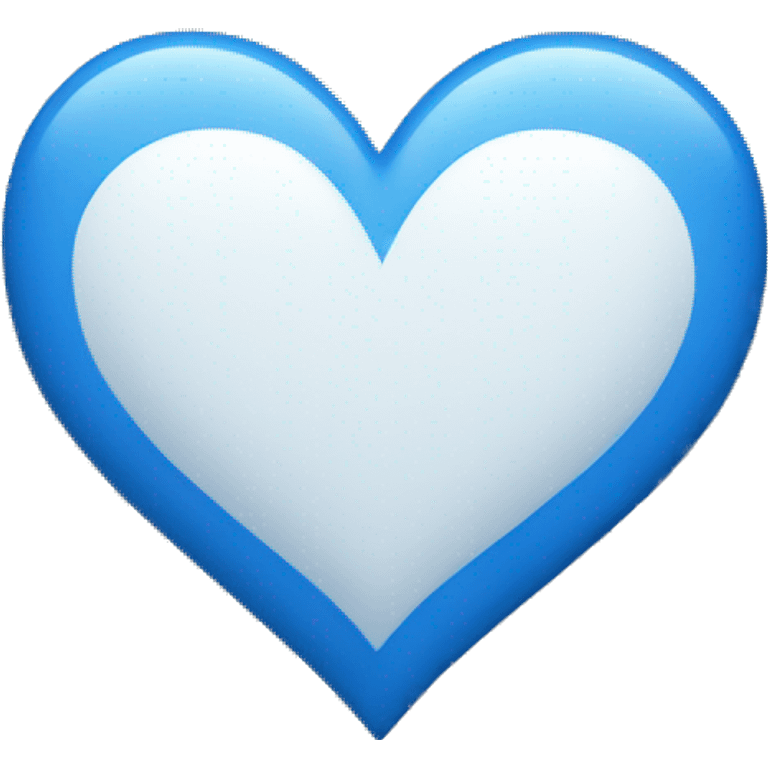 Blue and white heart emoji