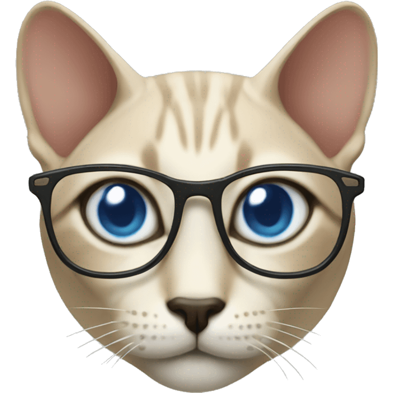 Egyptian cat with nerdy glasses emoji