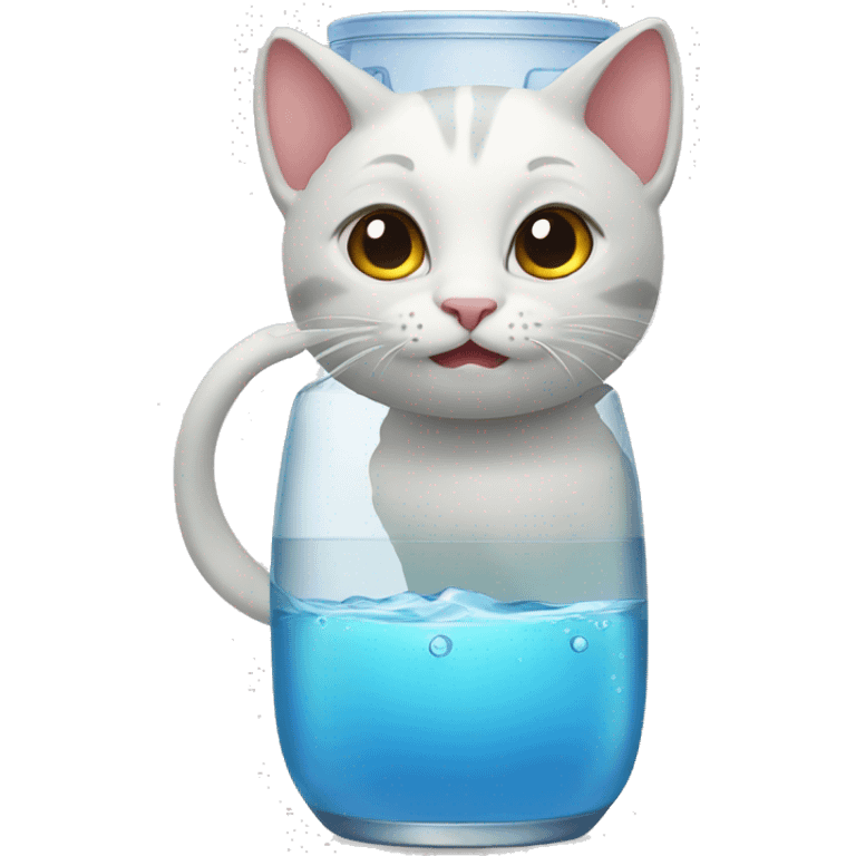 Cat drink water emoji