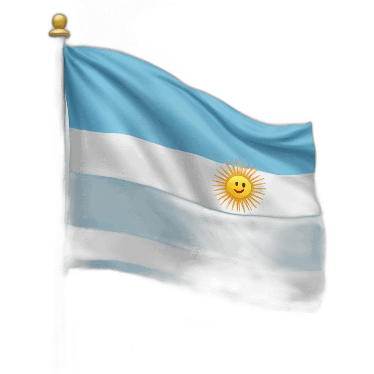 flag of argentina but with uruguay's sun emoji