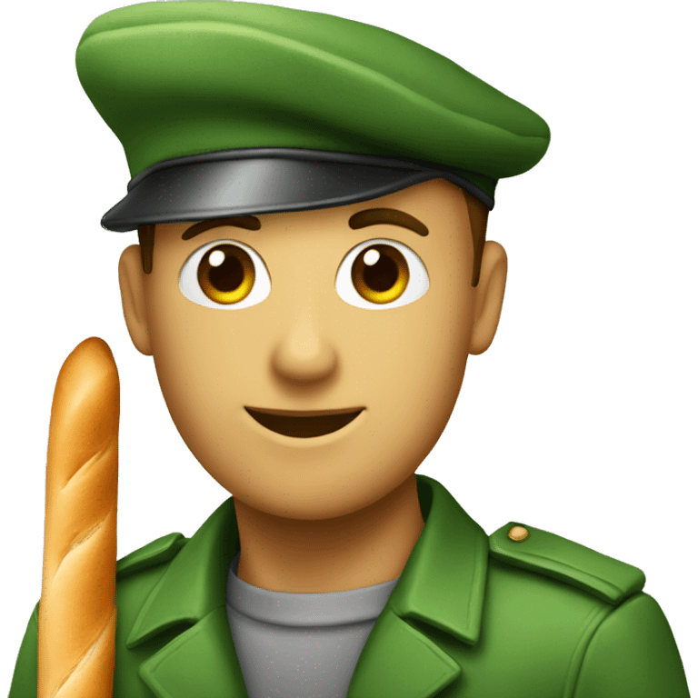 green checkmark with beret and baguette emoji