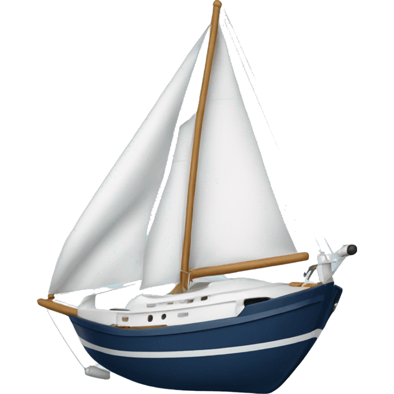 Sailboat with navy hull emoji