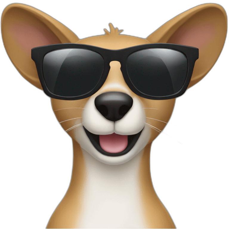 kangourou black sunglasses emoji