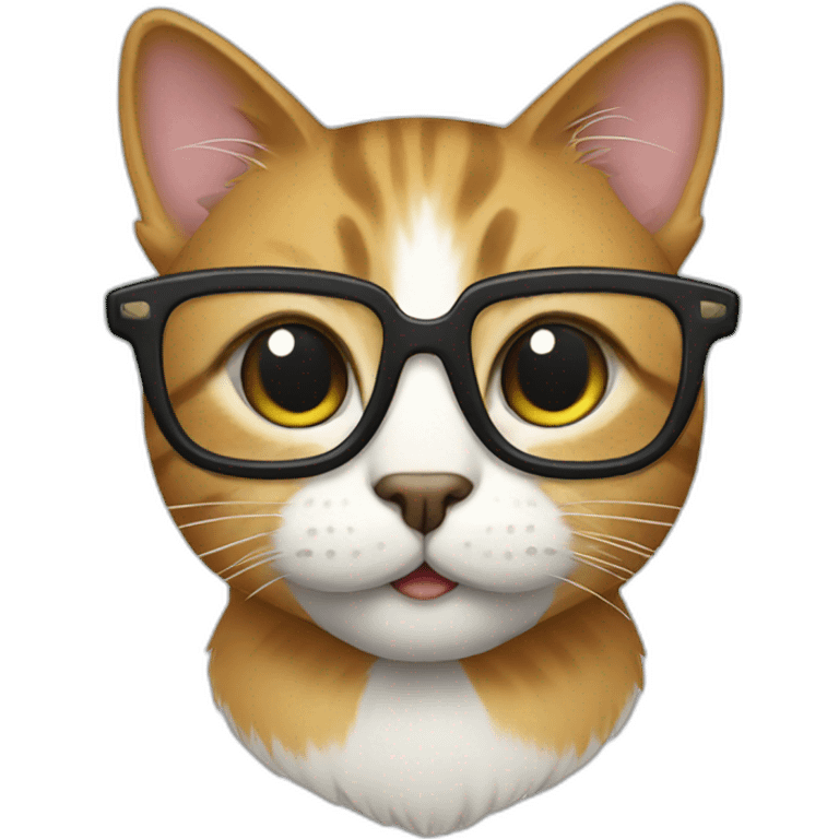 cat with glasses and a moustache emoji