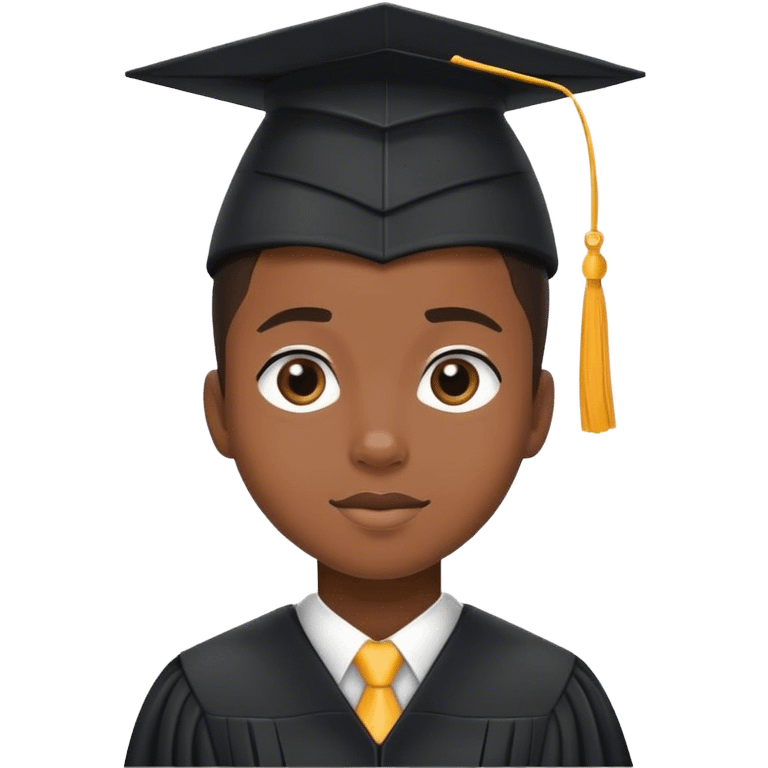 Black student cap emoji