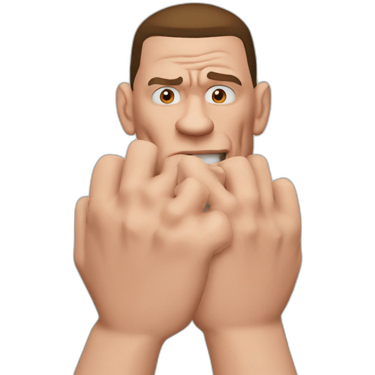 John cena Hand front of face John cena  emoji