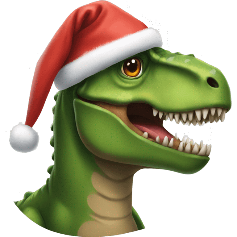 Christmas T rex  emoji