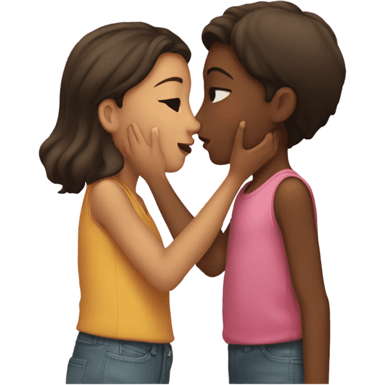 girls kissing emoji