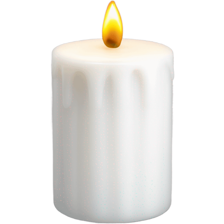 White aesthetic candle emoji