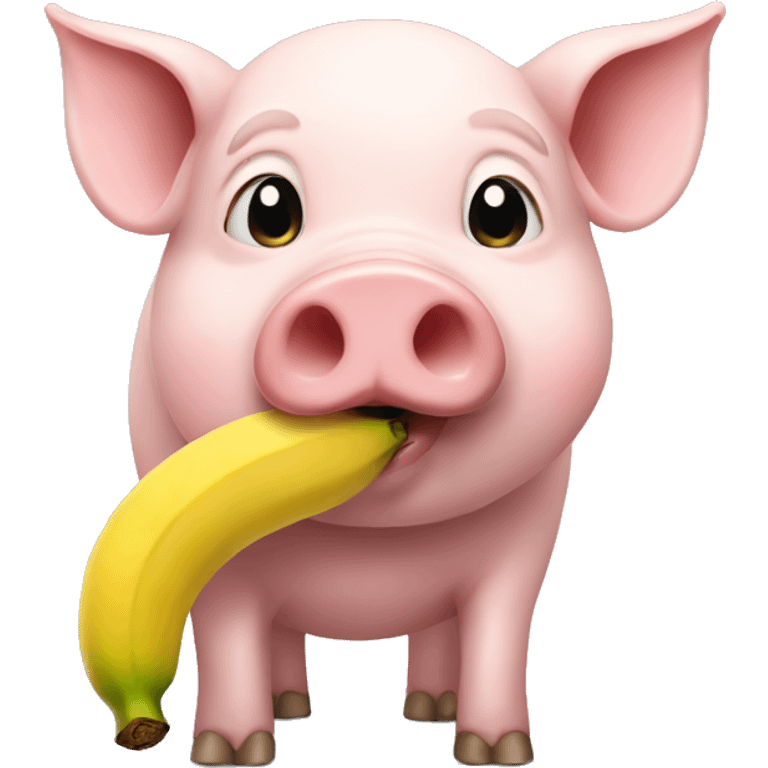 Pig with a banana  emoji