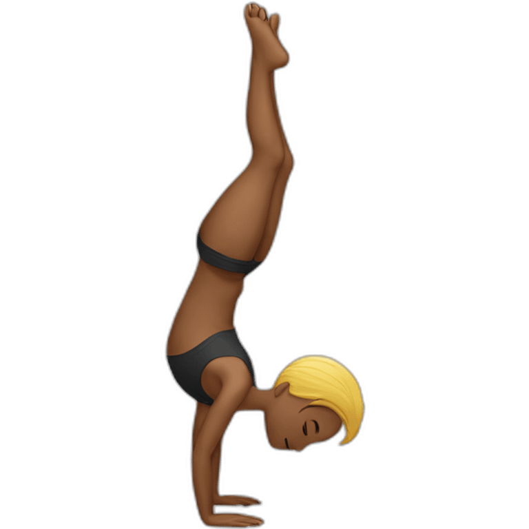 handstand open arms and open legs emoji