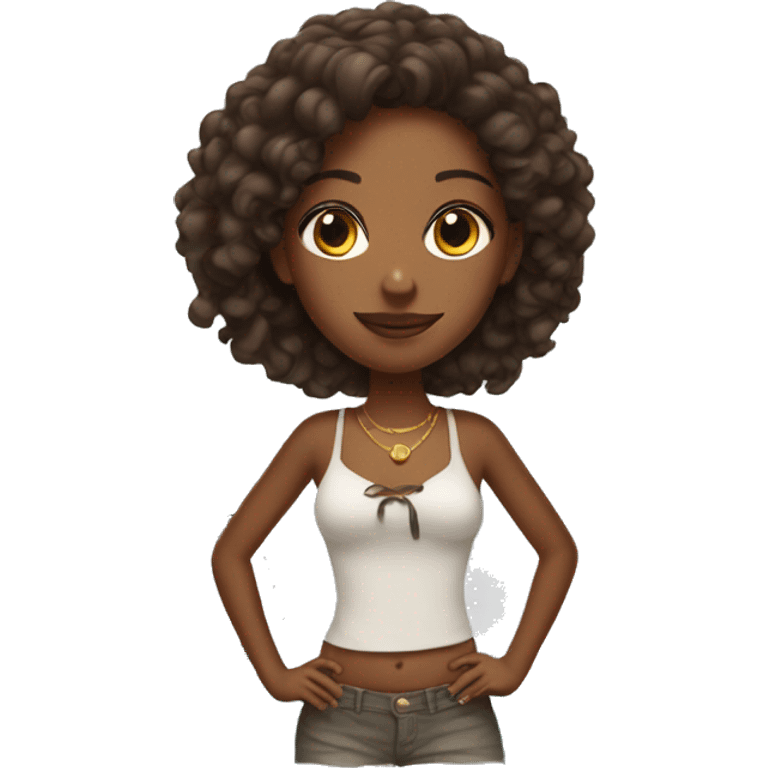 brown girl in a yacht emoji