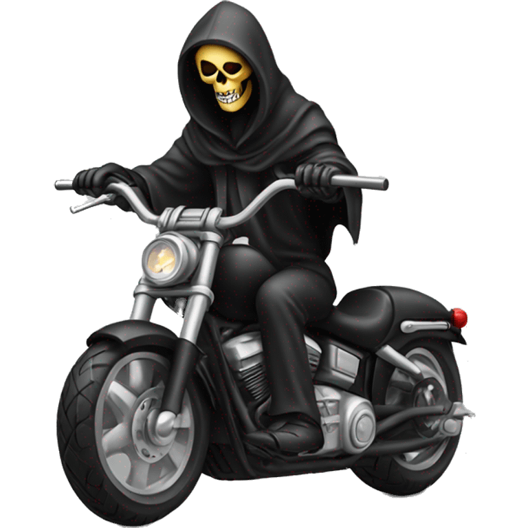 Reaper with cross on motorcycle  emoji