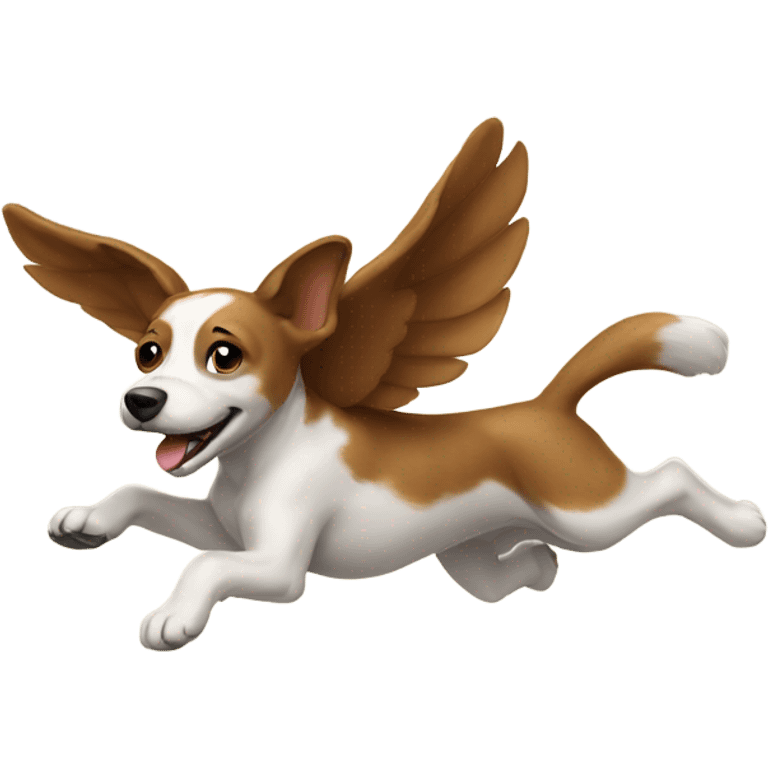 Dog flying  emoji