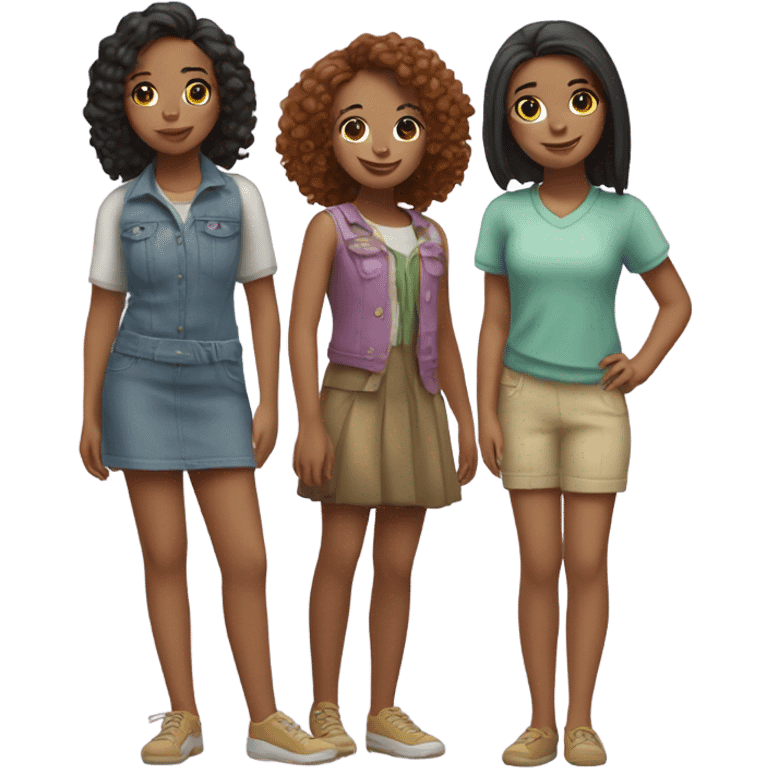 trio of girls  emoji