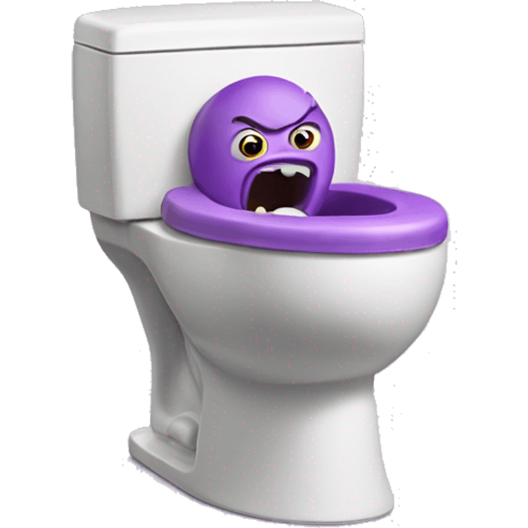 Skibidi toilet drinking the grimace shake emoji