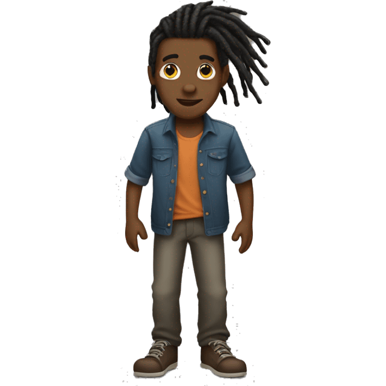 tall boy with dreads emoji