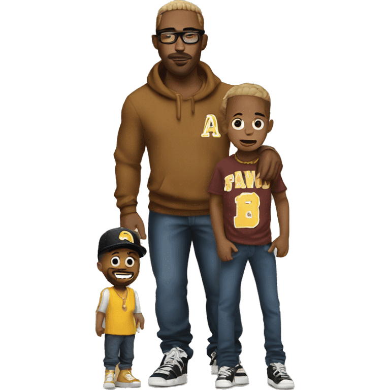 A rapper with his son emoji