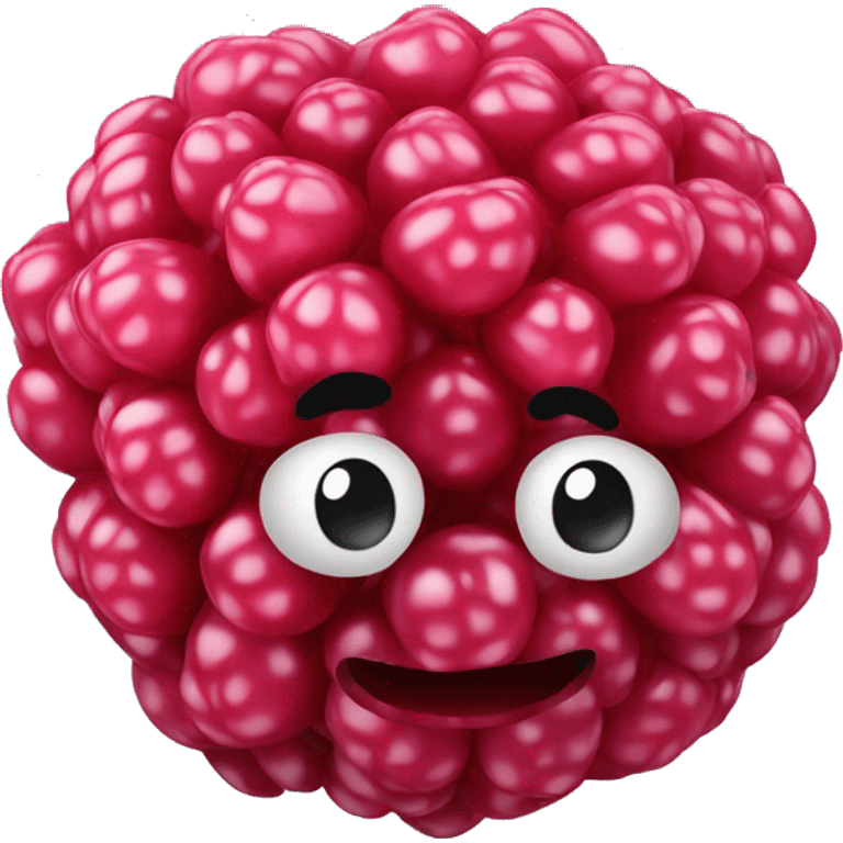 3D Rasberry emoji