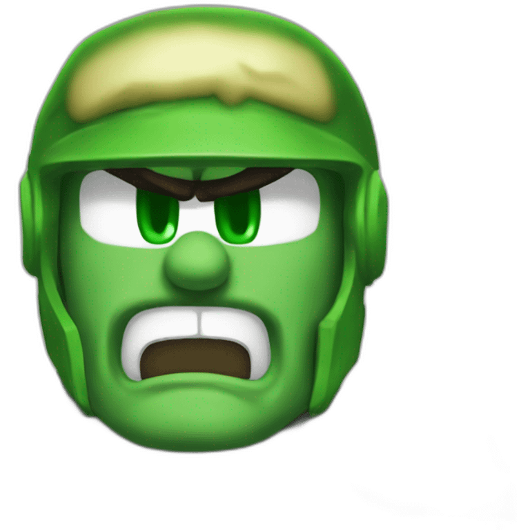 Luigi angry doomguy emoji